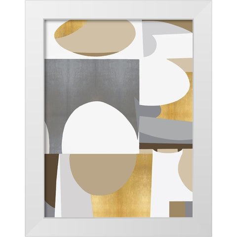 New Day Movement II White Modern Wood Framed Art Print by Thompson, Justin
