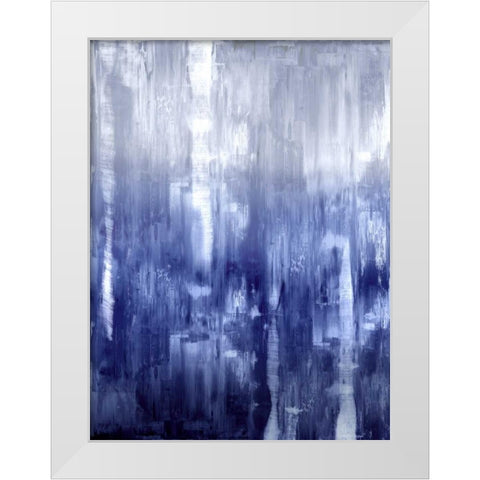 Indigo Gradation White Modern Wood Framed Art Print by Turner, Justin