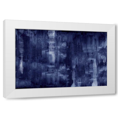 Textural in Indigo  White Modern Wood Framed Art Print by Turner, Justin