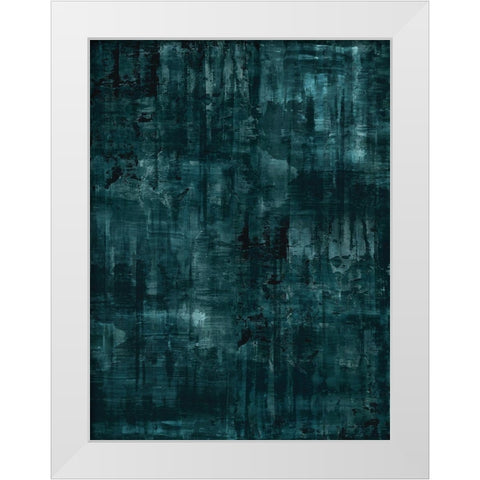Midnight Cerulean White Modern Wood Framed Art Print by Turner, Justin