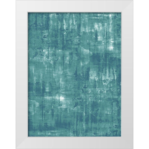 Aqua Impressions White Modern Wood Framed Art Print by Turner, Justin