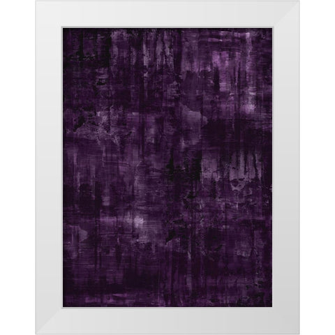 Midnight Amethyst White Modern Wood Framed Art Print by Turner, Justin