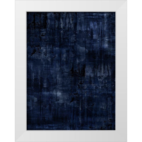 Midnight Blue White Modern Wood Framed Art Print by Turner, Justin