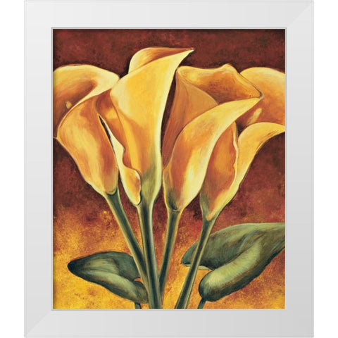 Calas White Modern Wood Framed Art Print by Becker, Karin