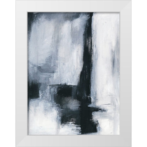 B And W No. 1 White Modern Wood Framed Art Print by Abbott, Kimberly