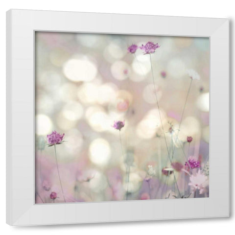 Floral Meadow I White Modern Wood Framed Art Print by Carrigan, Kate