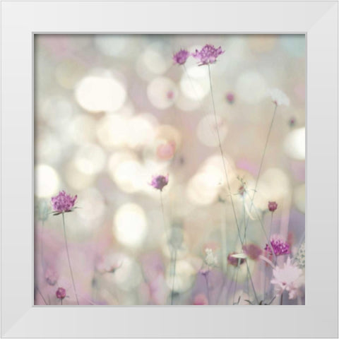Floral Meadow I White Modern Wood Framed Art Print by Carrigan, Kate