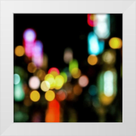 Night Lights White Modern Wood Framed Art Print by Carrigan, Kate