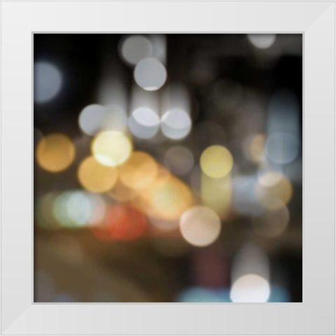 City Lights I White Modern Wood Framed Art Print by Carrigan, Kate