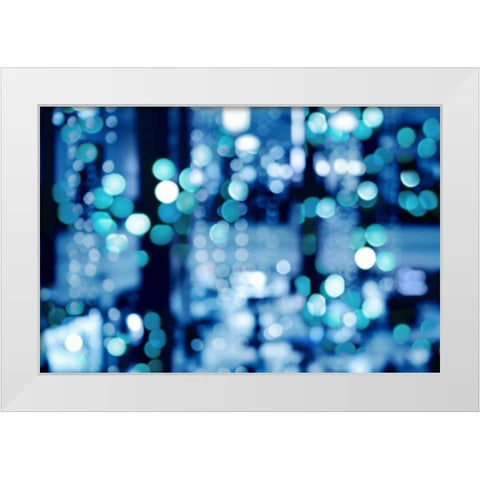 Brilliant Blue White Modern Wood Framed Art Print by Carrigan, Kate