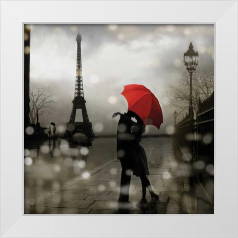 Paris Romance White Modern Wood Framed Art Print by Carrigan, Kate