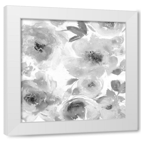 Springtime Black and White I White Modern Wood Framed Art Print by Morris, Kelsey