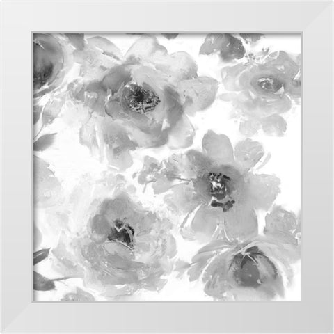 Springtime Black and White II White Modern Wood Framed Art Print by Morris, Kelsey
