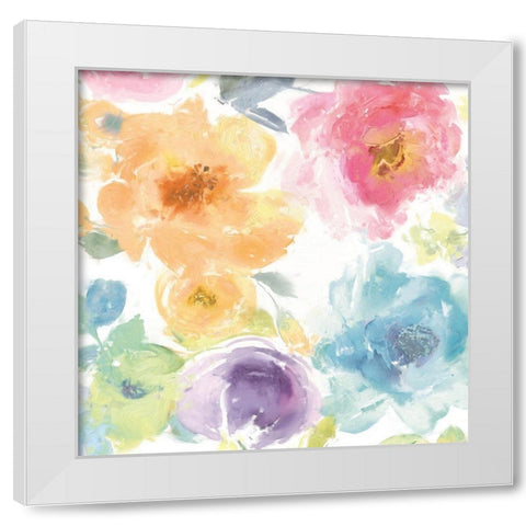 Springtime Bloom VI White Modern Wood Framed Art Print by Morris, Kelsey