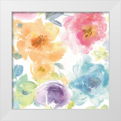 Springtime Bloom VI White Modern Wood Framed Art Print by Morris, Kelsey