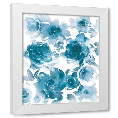 Springtime Blue II White Modern Wood Framed Art Print by Morris, Kelsey