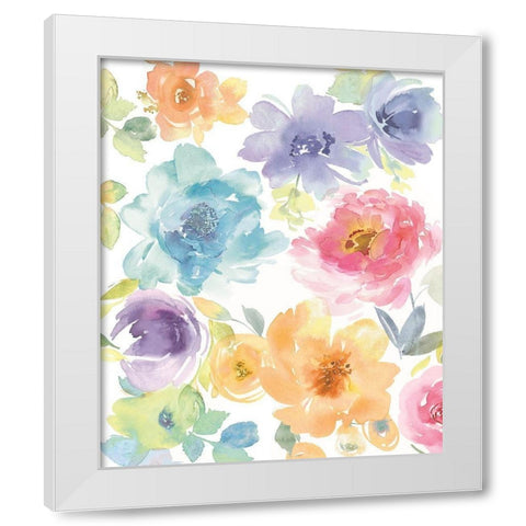 Springtime Floral I White Modern Wood Framed Art Print by Morris, Kelsey