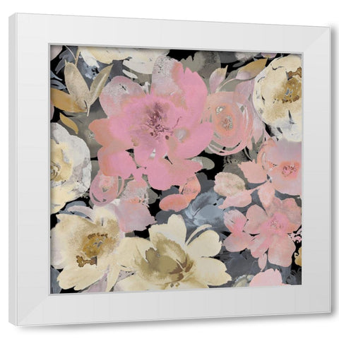 Springtime Pink and Cream I White Modern Wood Framed Art Print by Morris, Kelsey