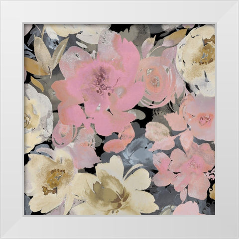Springtime Pink and Cream I White Modern Wood Framed Art Print by Morris, Kelsey