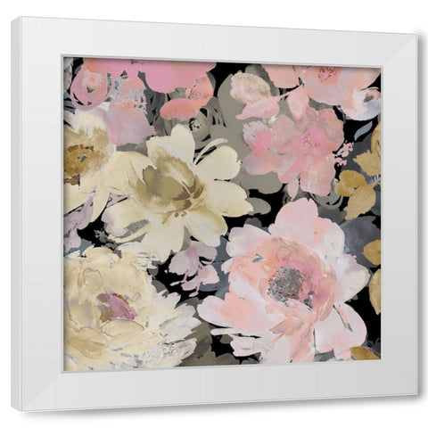Springtime Pink and Cream II White Modern Wood Framed Art Print by Morris, Kelsey
