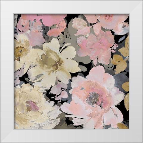 Springtime Pink and Cream II White Modern Wood Framed Art Print by Morris, Kelsey