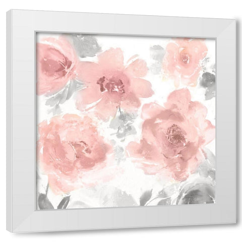 Springtime Pink Blush I White Modern Wood Framed Art Print by Morris, Kelsey