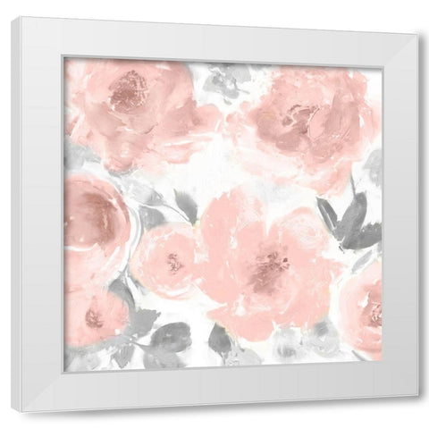 Springtime Pink Blush II White Modern Wood Framed Art Print by Morris, Kelsey
