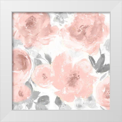 Springtime Pink Blush II White Modern Wood Framed Art Print by Morris, Kelsey