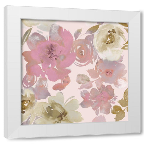 Springtime Pink I White Modern Wood Framed Art Print by Morris, Kelsey