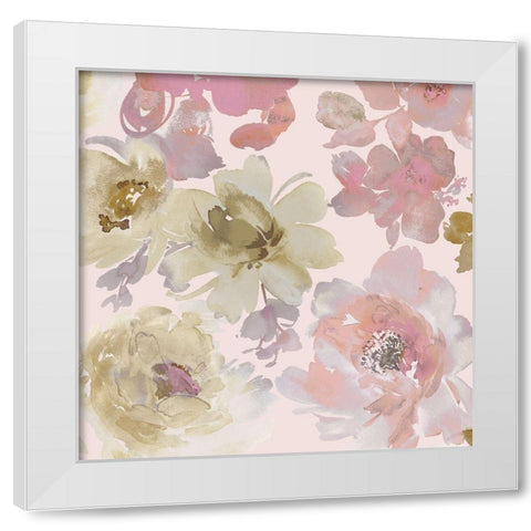 Springtime Pink II White Modern Wood Framed Art Print by Morris, Kelsey