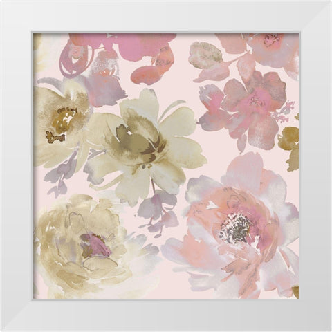 Springtime Pink II White Modern Wood Framed Art Print by Morris, Kelsey