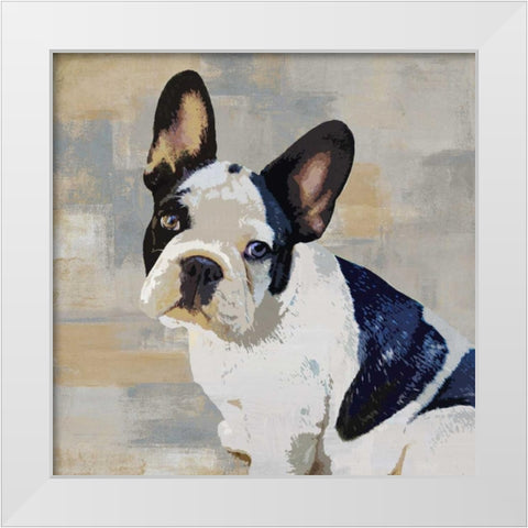 French Bulldog White Modern Wood Framed Art Print by Rodgers, Keri