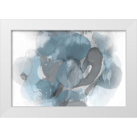 Aqua Flow II White Modern Wood Framed Art Print by Jett, Kristina