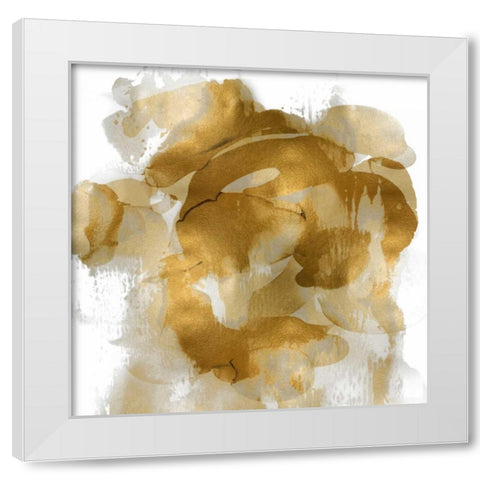 Gold Flow II White Modern Wood Framed Art Print by Jett, Kristina