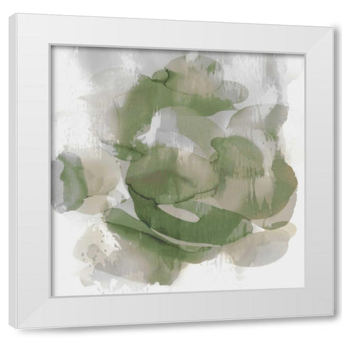Green Flow II White Modern Wood Framed Art Print by Jett, Kristina