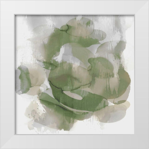 Green Flow II White Modern Wood Framed Art Print by Jett, Kristina