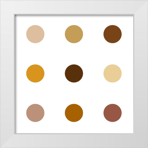 Circle Three White Modern Wood Framed Art Print by Langdon, Karl