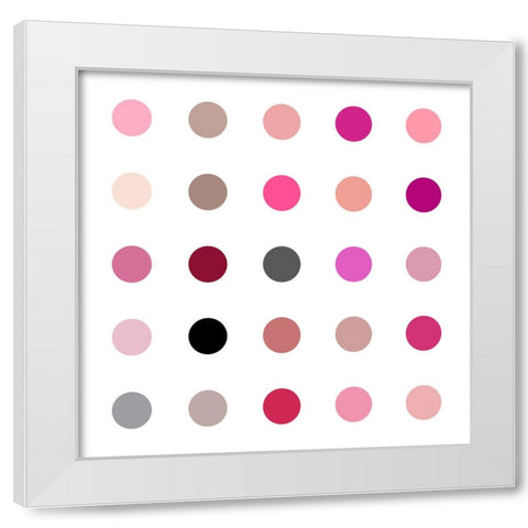 Circle Five Pink Blush White Modern Wood Framed Art Print by Langdon, Karl