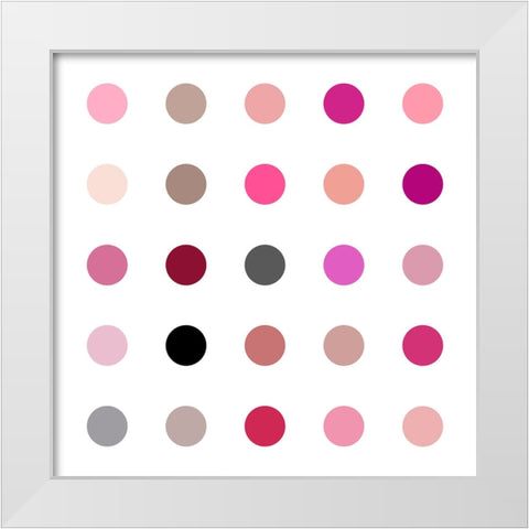 Circle Five Pink Blush White Modern Wood Framed Art Print by Langdon, Karl