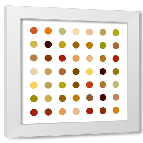 Circle Seven White Modern Wood Framed Art Print by Langdon, Karl