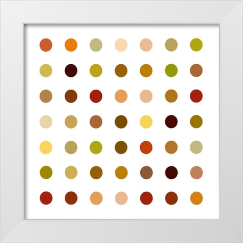 Circle Seven White Modern Wood Framed Art Print by Langdon, Karl