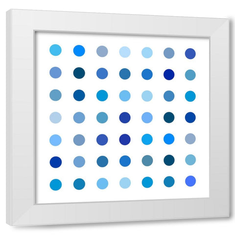 Circle Seven Blue White Modern Wood Framed Art Print by Langdon, Karl