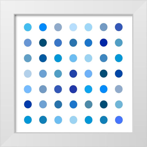 Circle Seven Blue White Modern Wood Framed Art Print by Langdon, Karl