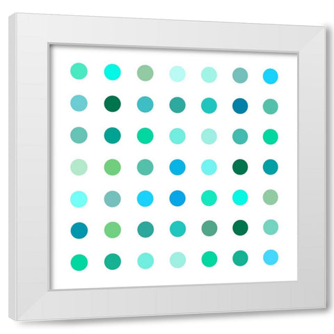 Circle Seven Green White Modern Wood Framed Art Print by Langdon, Karl