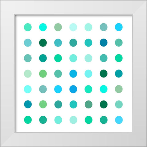 Circle Seven Green White Modern Wood Framed Art Print by Langdon, Karl