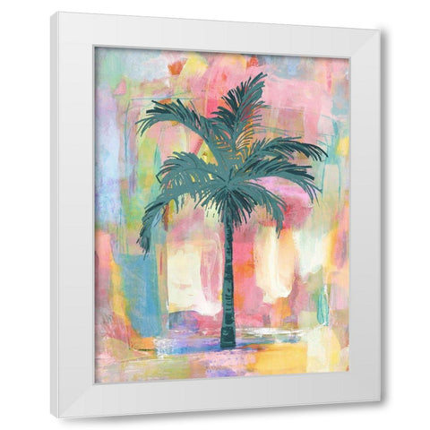 Abstract Green Palm White Modern Wood Framed Art Print by Blake, Madeline