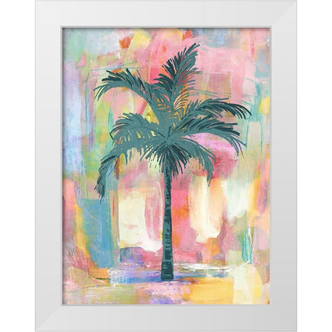 Abstract Green Palm White Modern Wood Framed Art Print by Blake, Madeline