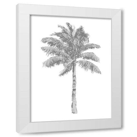 Palm Gray I White Modern Wood Framed Art Print by Blake, Madeline