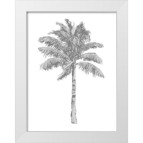Palm Gray I White Modern Wood Framed Art Print by Blake, Madeline