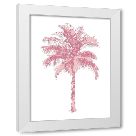 Palm Pink II White Modern Wood Framed Art Print by Blake, Madeline